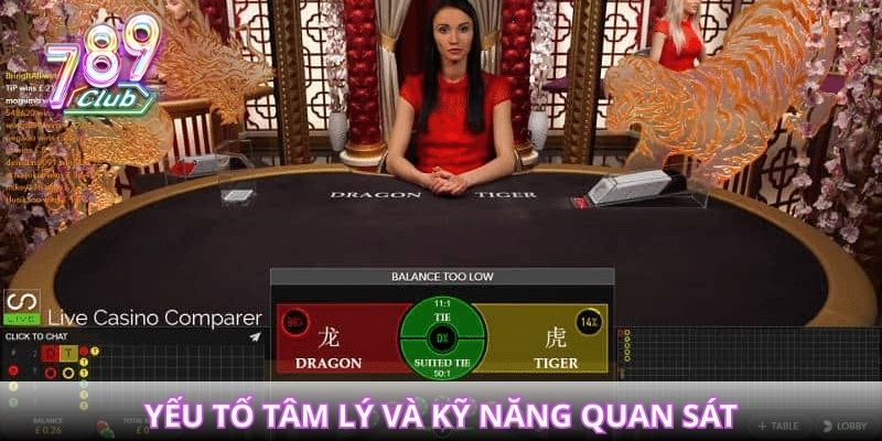 Yếu tố tâm lý và kỹ năng quan sát trong Dragon Tiger